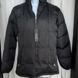 Daisy Black Quilted Puffer Jacket with High Collar